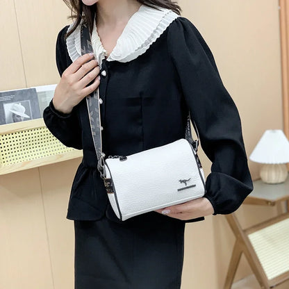 High Quality Genuine Leather Crossbody Messenger Bags Women Casual Small Shoulder Bag Ladies Cowhide Handbag and Purse Sac