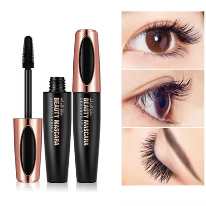 1pcs 4d Mascara Thick Slender Curly Waterproof and Sweatproof 24h Lasting Effect Without Smudge Mascara Makeup Tools