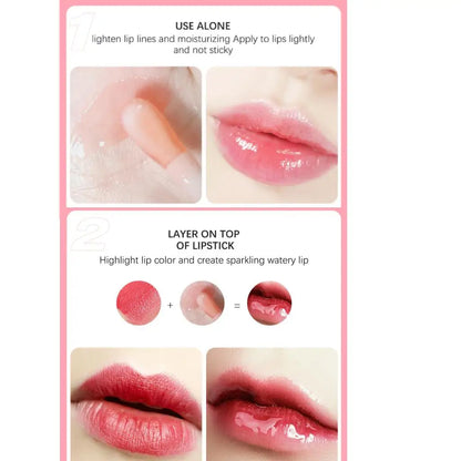 6ml Crystal Moisturizing Lip Oil Plumping Lip Gloss Sexy Plump Lip Glow Oil Tinted Lip Plumper Lips Hydrating Lip Gloss