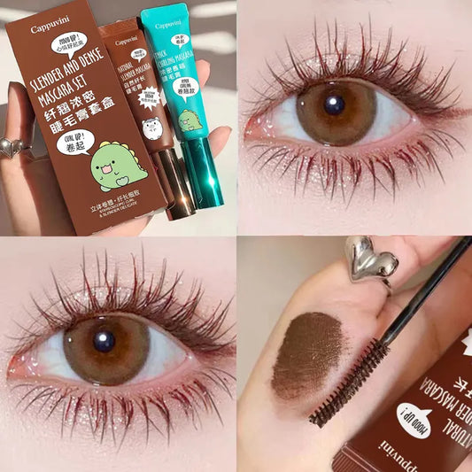 4D Silk Fibe Mascara Curling Thick Lengthening Eyelash Mascara Waterproof Non-smudge Black Brown Natural Curl Mascara Makeup