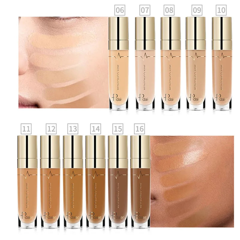 Face Contour Concealer Liquid Waterproof Full Coverage Foundation Corrector Palette Base Professional Makeup For Dark Skin