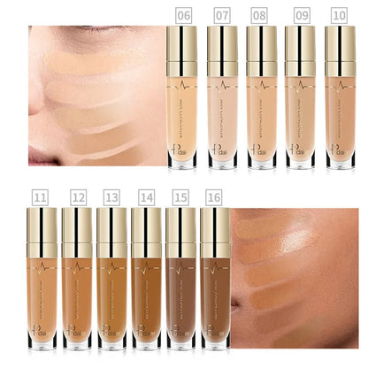 Face Contour Concealer Liquid Waterproof Full Coverage Foundation Corrector Palette Base Professional Makeup For Dark Skin