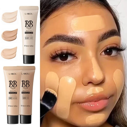 BB Cream Face Coverage Liquid Foundation Concealer Skin-Nourishing Long-lasting Oil Control Base Makeup Face Lighten Cosmetic