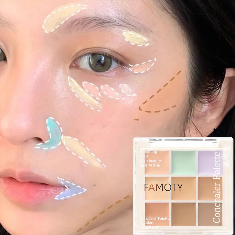 Multicolor Concealer Palette Cream Waterproof Full Coverage for All Skin Face Makeup Cover Dark Circles Acne Pores Cream Base