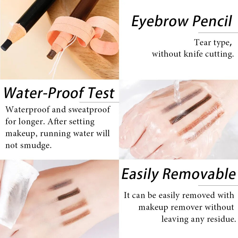 5pcs Professional Microblading Pencil Permanent Eyebrow Pencil Tattoo Waterproof Art Tint Makeup Eye Brow Pen Enhancers Cosmetic