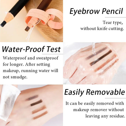 5pcs Professional Microblading Pencil Permanent Eyebrow Pencil Tattoo Waterproof Art Tint Makeup Eye Brow Pen Enhancers Cosmetic