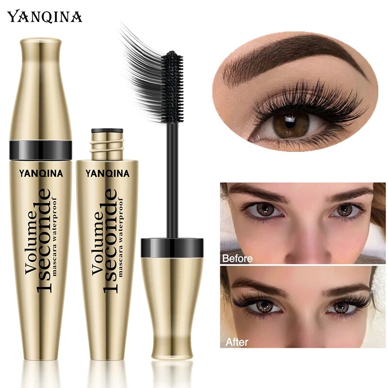 Black Mascara Eyelashes Mascara 4D Silky Eyelashes Lengthening Eyelashes Makeup Waterproof Mascara Volume Eye Cosmetics