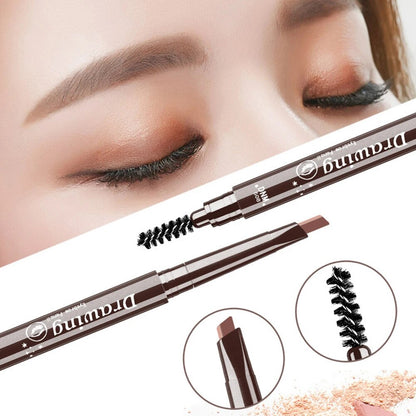 Double Ended Triangle Eyebrow Pencil Ultra-fine Eye Brow Natural Long Lasting Black Brown Tint Cosmetics Tools Eyebrow Makeup