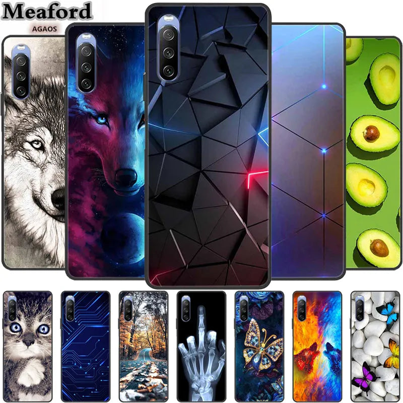 For Sony Xperia 10 V Case Animals Soft Silicone Cover Phone Cases for Sony Xperia 10V 5G 2023 Xperia10 V Shockproof Wolf Fundas