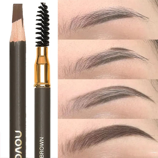 Waterproof Eyebrow Pencil with Brush 5 Colors Natural Lasting Matte Eyebrow Tattoo Tint Pen Professional Eyebrow Makeup Cosmetic