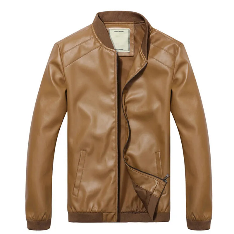 2023 New Arrival Leather Jackets Men's jacket male Outwear Men's Coats Spring & Autumn PU Jacket De Couro Coat Plus Size M-4XL