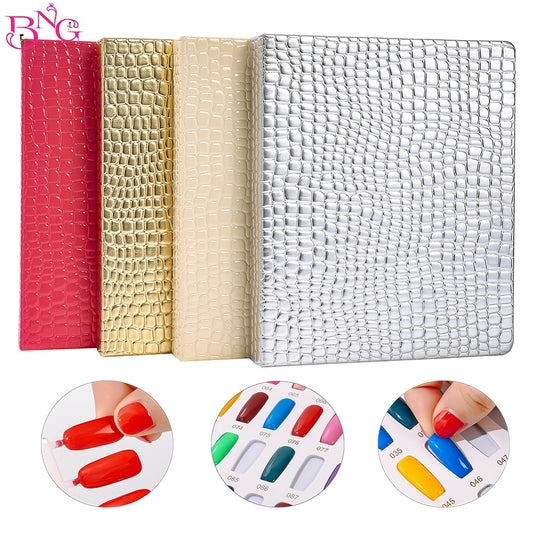 80 120 240 308 Colors PU Paper Nails Tips Card Nail Display Stand Case Model Nail Gel Polish Storage Box Nail Book Display