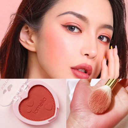 Blush Makeup Palette Cheek Tint 4 Colors Orange Peach Pink Blush Love Blush Makeup Palette Waterproof Women Blusher Cosmetic