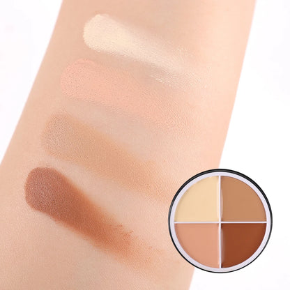 4 Colors Makeup Concealer Palette Waterproof Moisturizing Face Contour Bronzer Make Up Face Foundation Cream Concealer