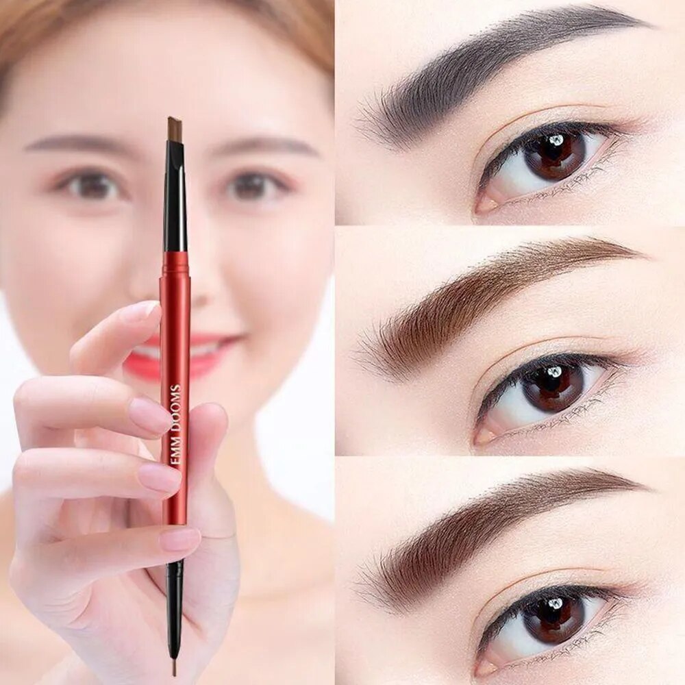 6 Color Rotatable Double Head Waterproof Cosmetic Eyebrow Pencil Makeup Tool Tattoo Pen