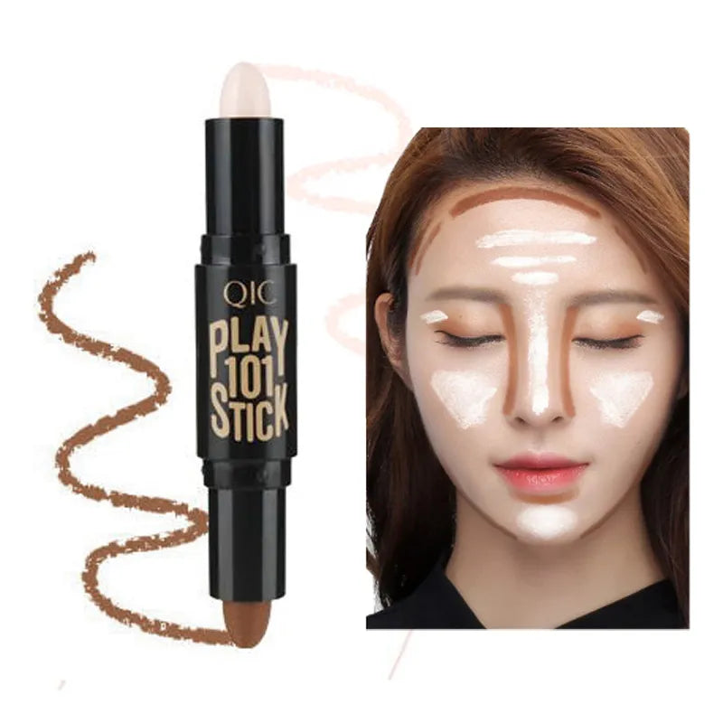 Double-End Concealer Stick Facial Makeup Base Foundation Pencil Make Up 3D Face Corrector Highlighter Creamy Pen Contour Cream