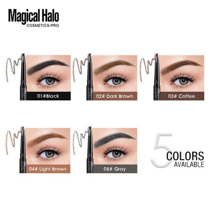 Double Head Black Eyebrow Pencil Ultra Slim Triangle Precise Brow Pen Definer Long Lasting Waterproof Smudge Brow Pencil Tint