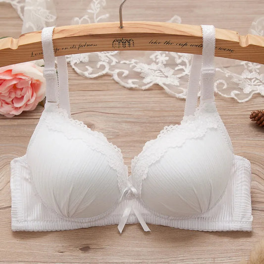 New Thin Wireless Bra Girl Bra Gather Adjustable Lace Bow Student Comfortable Girl Bra Teenage Girls Clothing 14 16 18 Years