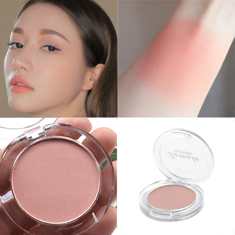 Monochrome Blush Face Mineral Pigment Peach Orange Nude Pink Blue Matte Natural Blush Contour Shadow Cheek Blusher Cosmetic