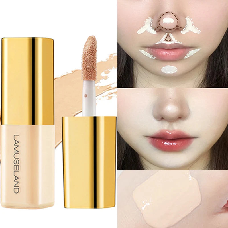 4 Colors Full Cover Face Liquid Concealer Waterproof Last Oil-Control Matte Cover Acne Spot Face Base Makeup Foundation Cosmetic