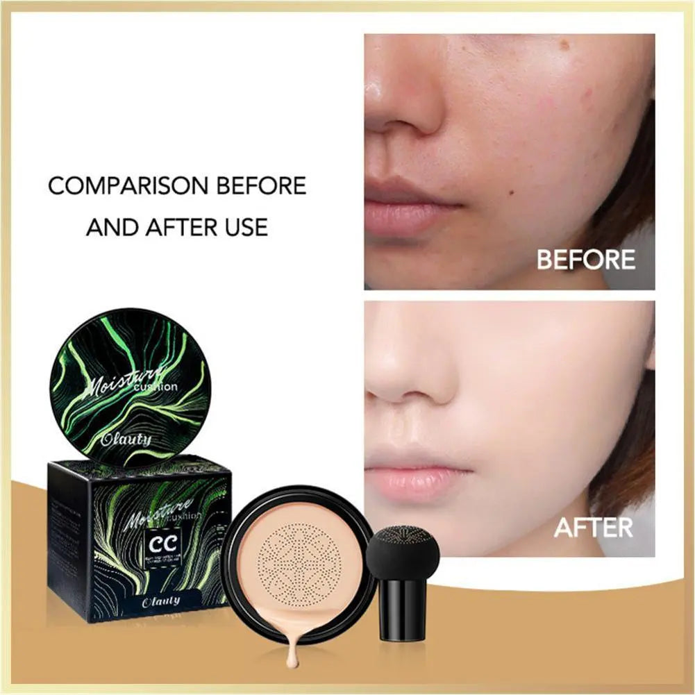 BB Cream Foundation Concealer Air Cushion Mushroom Head CC Whitening Makeup Cosmetics Waterproof Brighten Face Base Tone