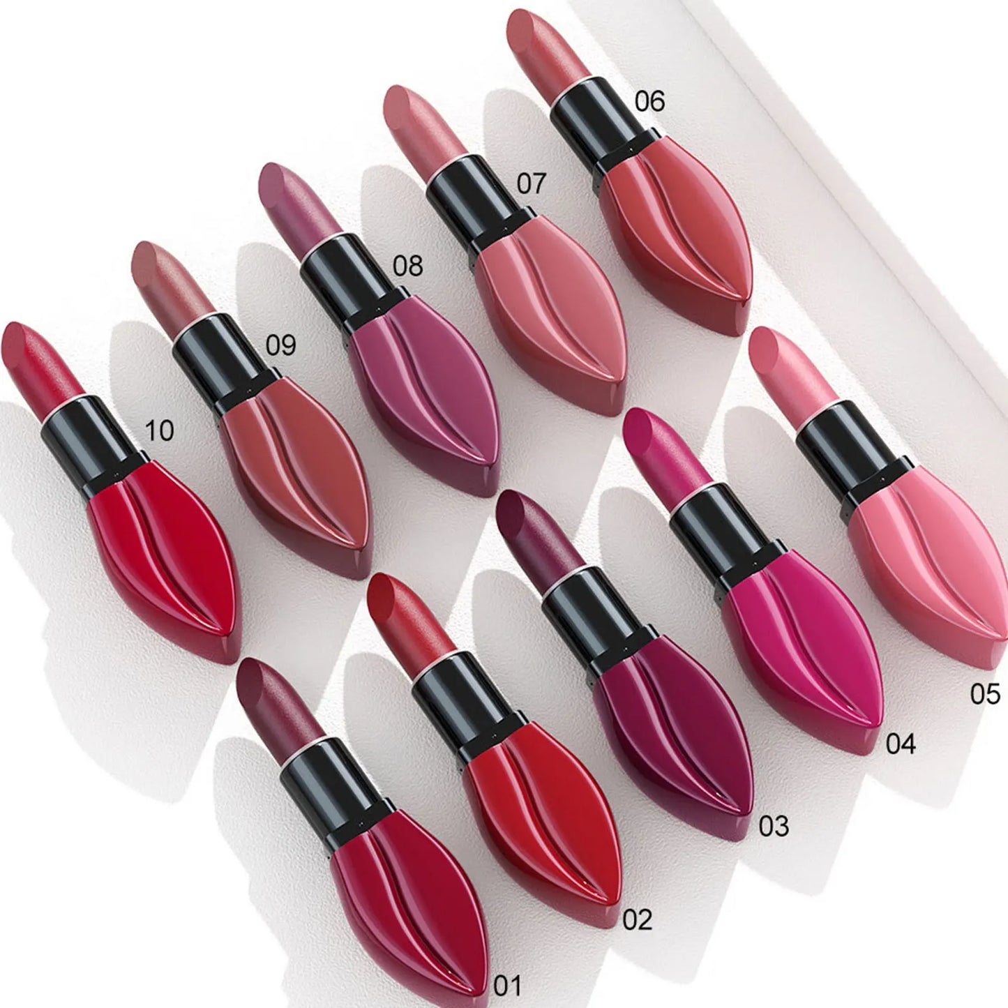 10 Colors Waterproof Big Mouth Nude Matte Lipsticks Long Lasting Lip Stick Not Fading Sexy Red Velvet Lipstick Makeup Cosmetic