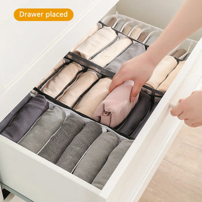 IVYSHION Underwear Storage Box Closet Wardrobe Clothes Compartment Boxes Drawer Jeans Socks Separation Organizer Pants Storage