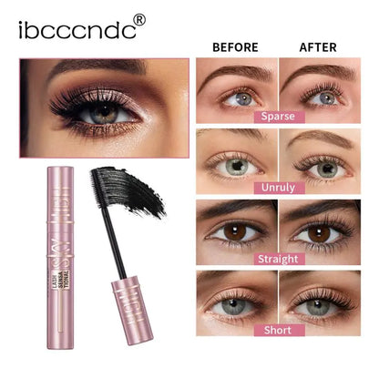 Waterproof Black Mascara Sweat-prooflong Long Lasting Lengthening Eyelash Enchancer Natural Curlying Mascara Eyelash Cosmetics