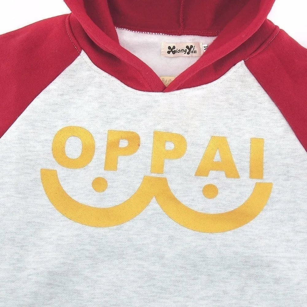 New Anime One Punch Man Saitama Oppai Hoodie Pullover Sweatshirt Cosplay Costume