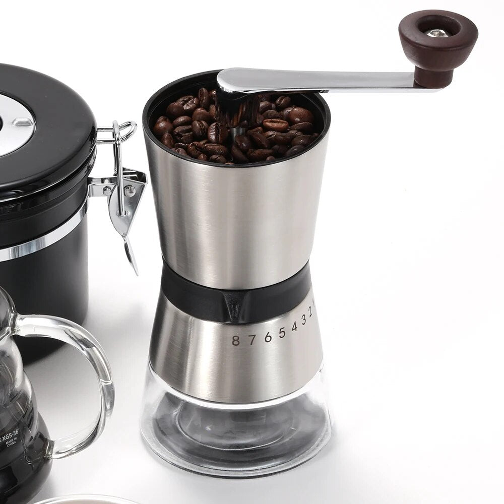 New 75g Coffee Grinder Manual Stainless Steel Coffee Grinder Coarse Grinding Ceramic Mechanism Coffe Mill Coffee Tools