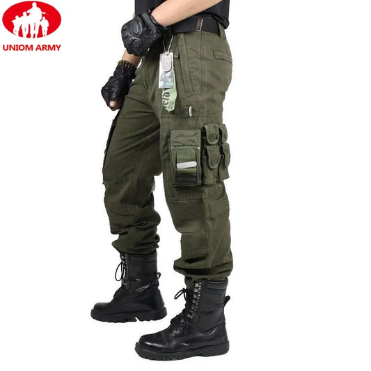 2023 CARGO PANTS Overalls Male Men's Army Wide TACTICAL PANTS MILITARY Work Many Pocket Combat Army Style Men Straight Trousers