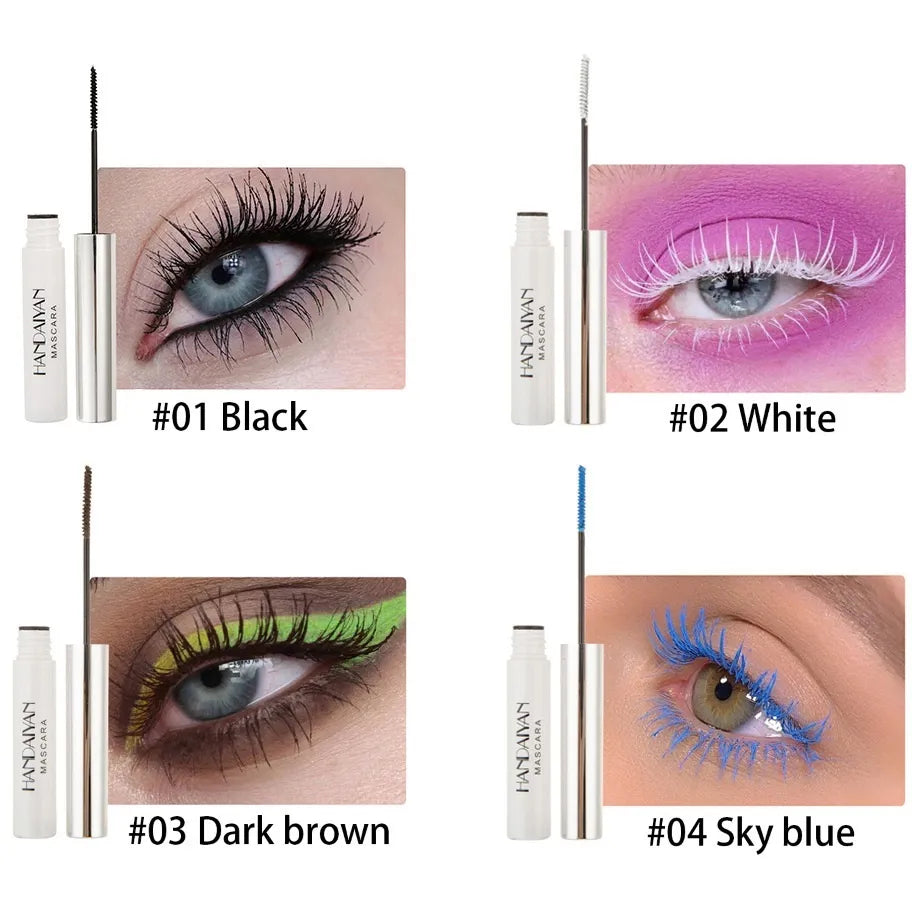 Handaiyan Black White Mascara color waterproof mascara effect extended brown blue red green cosmetics make up eyes makeup tool