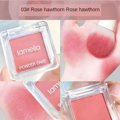 Natural Cheek Tint Blush Palette Waterproof Face Blusher Face Contouring Soft Cheek Rouge Female Makeup Brighten Face 1pcs Matte