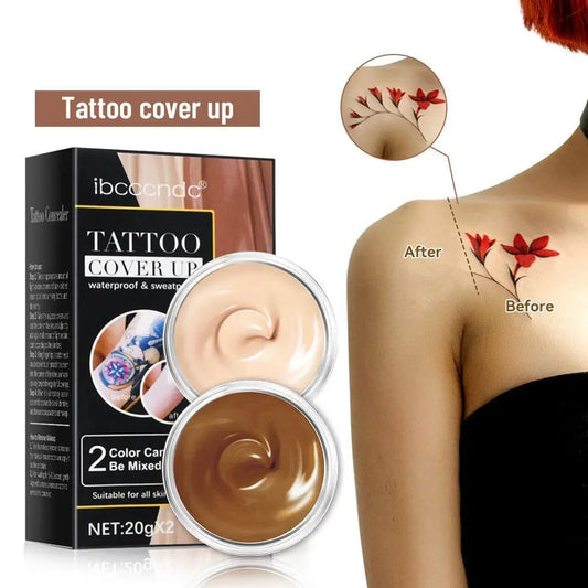 Double Color Tattoo Concealer Waterproof Sweat Proof Make Brighten Skin Base Full Contour Up Cream Foundation Cover Conceal M9T7