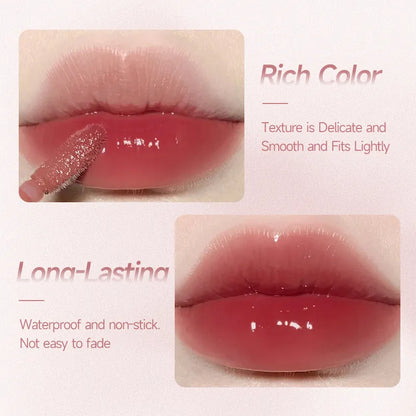 Mirror Lipstick Moisturizing Sexy Lips Plumper Long Lasting Shiny Lip Gloss Lip Tint Makeup Jelly Lip Glaze Korean Cosmetics