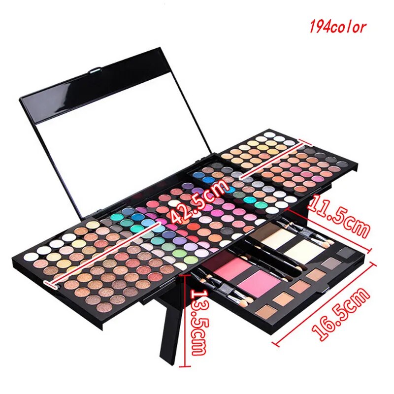 54/74/194 Colors Gliltter Eyeshadow Palette Matte Eye Shadow Pallete Shimmer Shine Nude Make Up Palette Set Kit Cosmetic Women