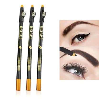 Durable  Brow Pencil Multifunctional Coffee Color Eyebrow Liner Three-dimensional with Knife Eyebrow Pen for Home