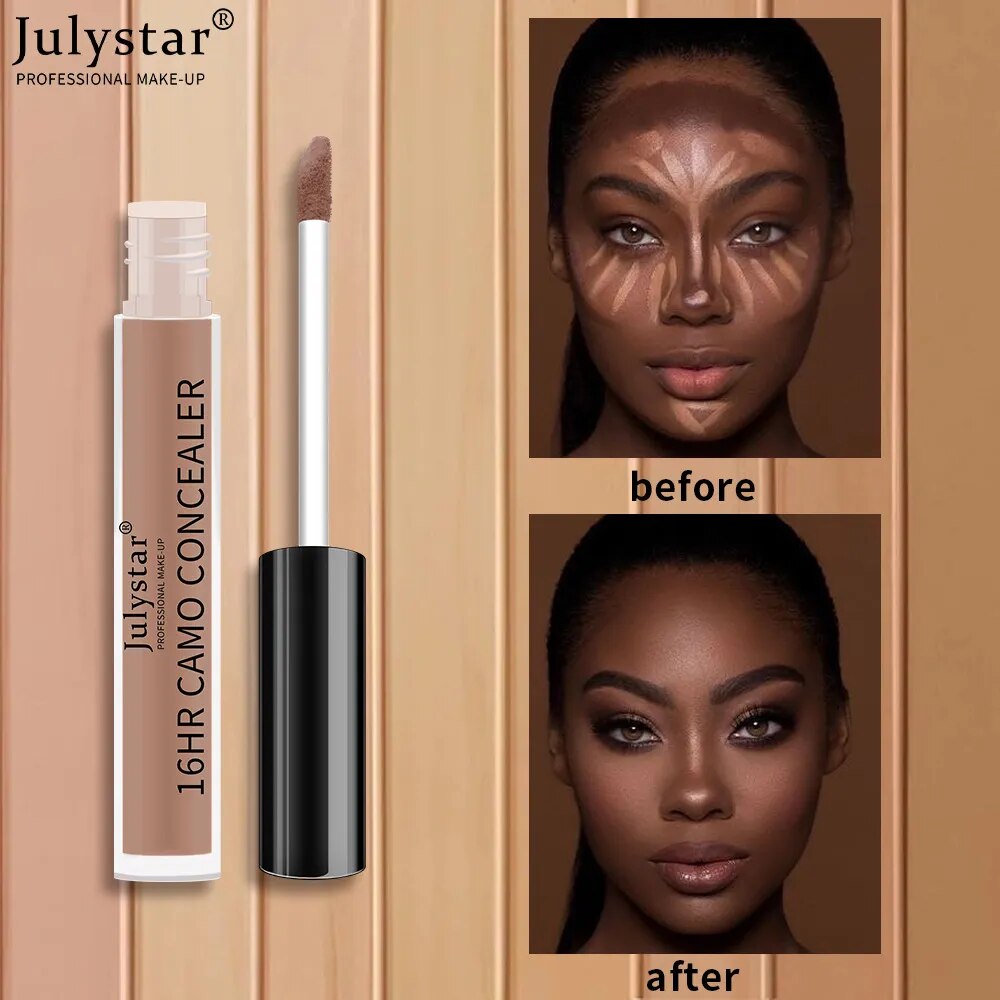 Julystar 6 Color Concealer Waterproof Portable Concealer Speckle Tattoo Cover Up Skin Liquid Foundation 16 Hr Lasting Cosmetics