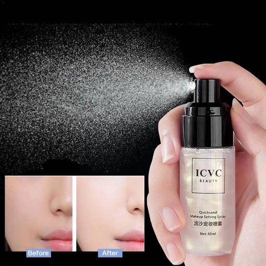 30ml Glitter Fast Finishing Makeup Setting Spray Moisturizing Waterproof Foundation Lasting Oil Make Spray Long Fixer Contr J8L8