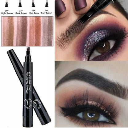 Eyebrows Pen Eyebrow Tattoo Waterproof Liquid Black Eye Brow Makeup Pencil Microblading