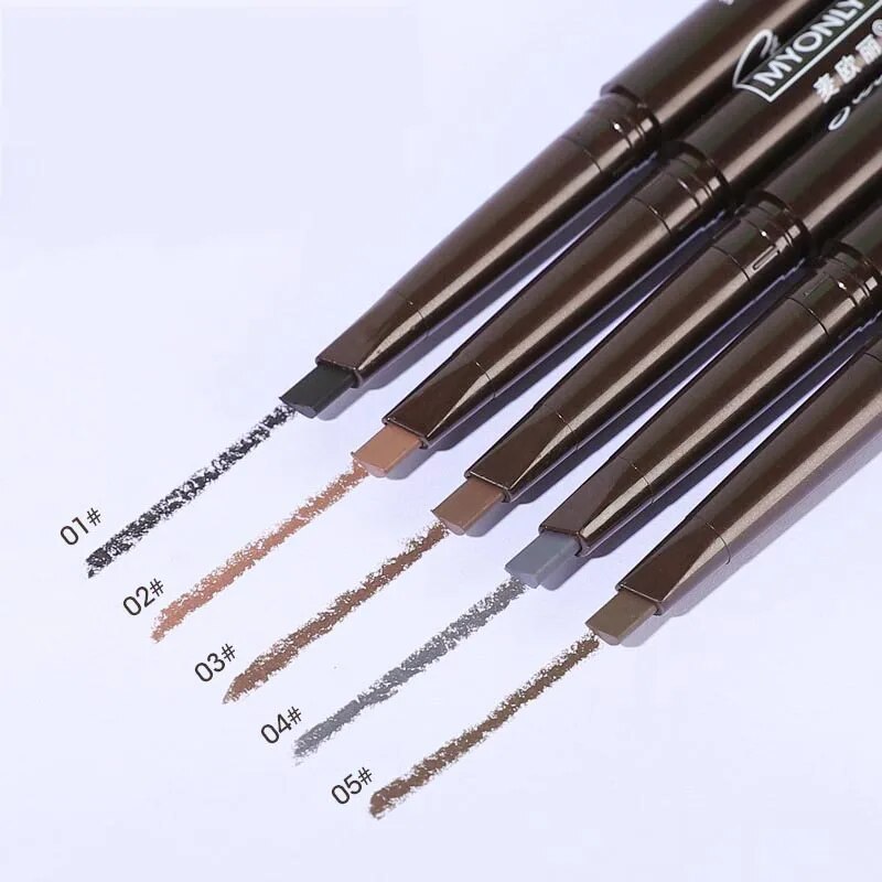 New 5 Colors Eyebrow Cosmetics Pencil Waterproof Double-headed Eyebrow Tattoo Natural Long Lasting Makeup Paint Eyebrow Pencil