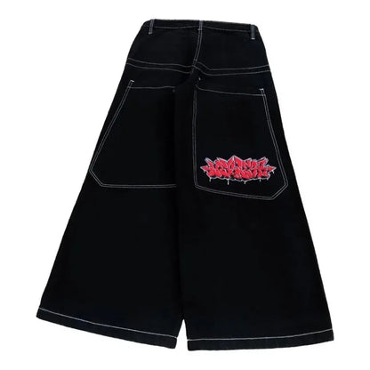 JNCO Hip Hop baggy jeans Harajuku Y2K Embroidered high quality high waisted jeans biggest trashy ropa aesthetic wide leg jeans