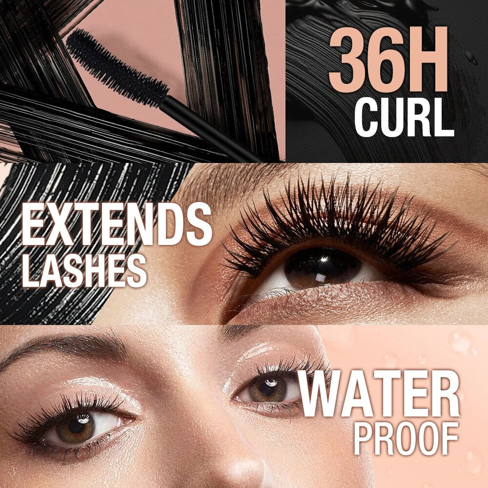 O.TWO.O Fluffy Volume Mascara Makeup 4D Silk Fiber Lash Mascara Waterproof Rimel 3d Mascara Extension Thick Long Curling Eyelash