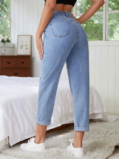 Jeans for Women Light Blue Harem Jeans Women High Waist Stretchy Ankle Jeans and Summer Jeans for Mom