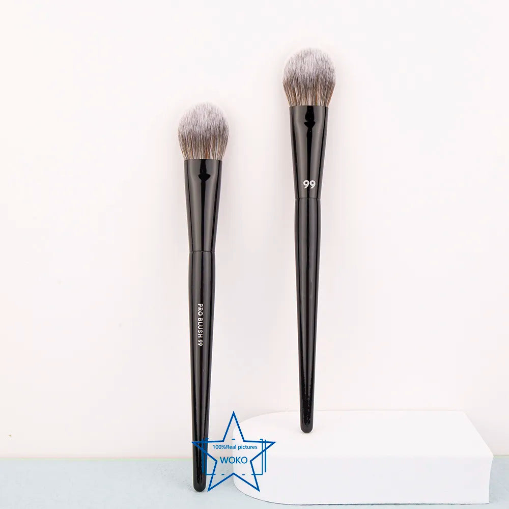 99 Cream Blush Brush Contour Foundation Liquid Blush Brushes Professional Synthetic Hair Flat Blush Brush Blush Brush Small