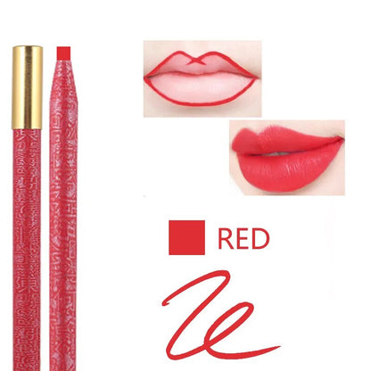 Long Lasting Waterproof  Eyebrow Pencils Peel Off  Red Lip Pencil Set For Microblading Permanent Makeup Pen Eye Liner Gel Pen