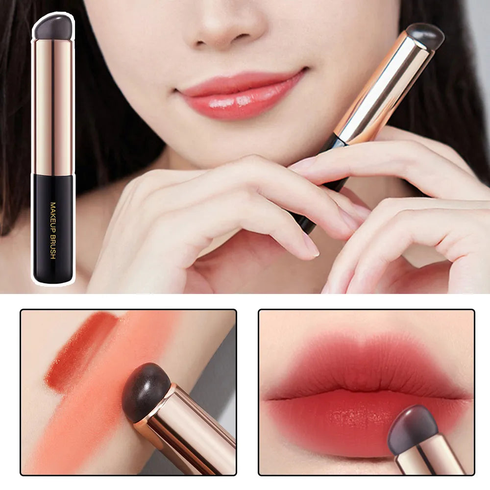 Silicone Lip Brush Angled Concealer Makeup Brush Tool Portable Round Head Like Fingertips Q Soft Lipstick Brush Concealer Brush