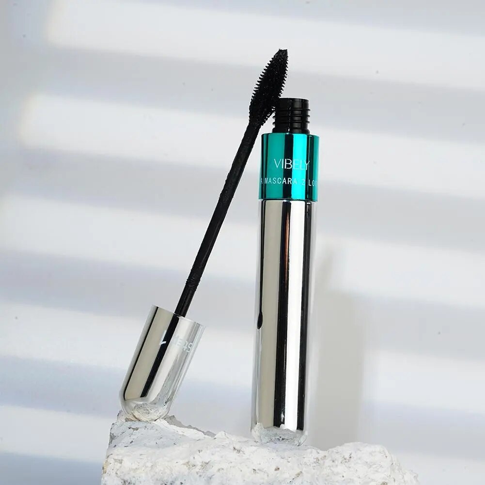 4D Mascara Silk Fiber Waterproof Mascara Easy To Dry Makeup Thick Natural Black Mascara Eyelash Eyelash Cosmetics