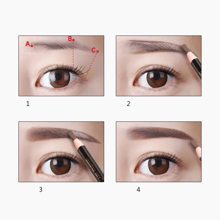 1Pcs Natural Pull Eyebrow Pencil Waterproof Eye Brow Enhancer Pen Long Lasting Eyes Makeup Tools Cosmetics Black Red Brown Gray