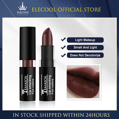 TEAYASON 12 Color Waterproof Lasting Sexy Red Lipstick Matte Lipstick Cosmetics Lip Gloss Waterproof Long-lasting